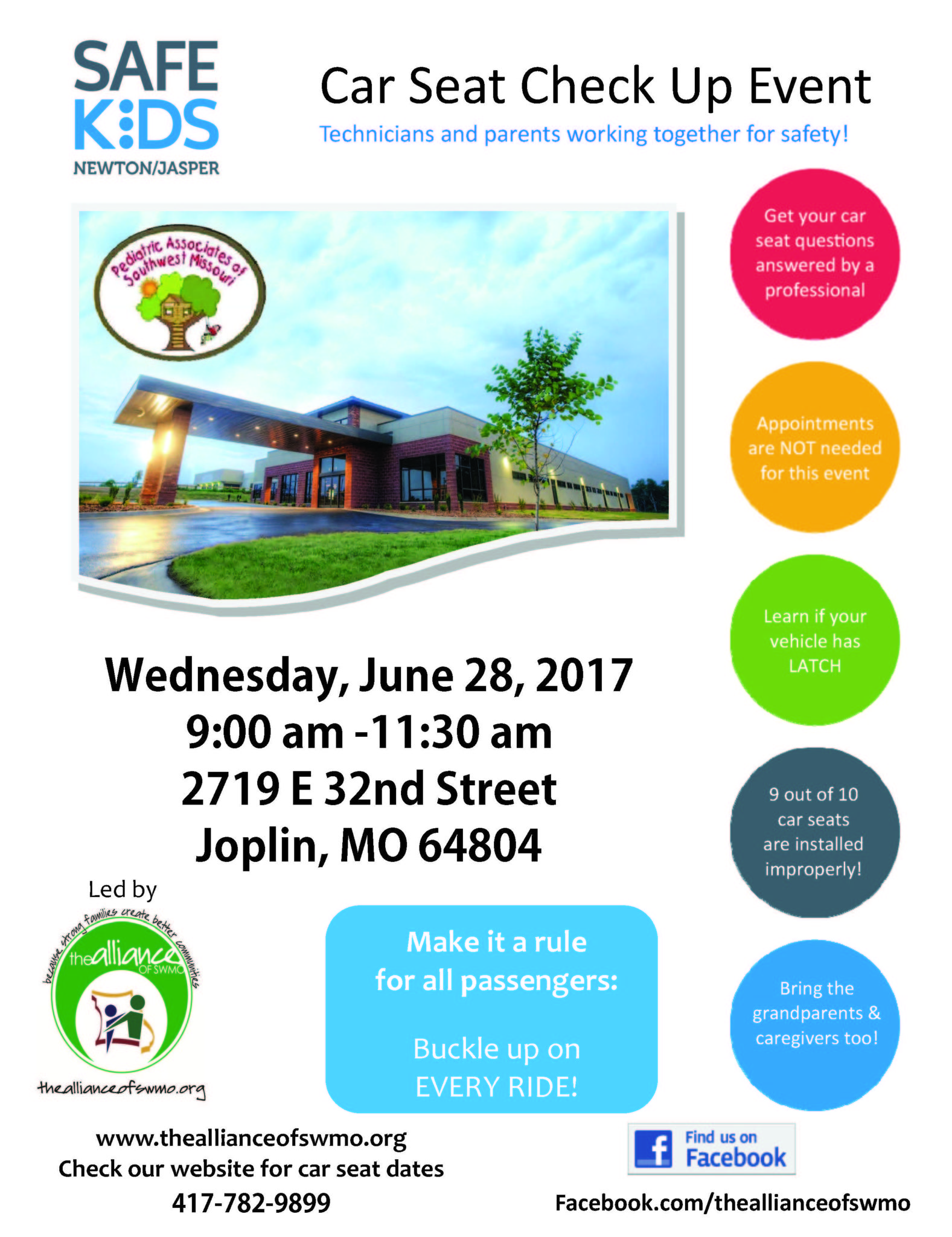 Car Seat Check at Pediatrics Associates of SWMO The Alliance of
