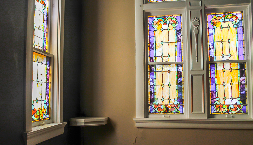 Stained glass in the sanctuary